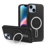 For iPhone 14 Plus MagSafe Magnetic Holder Phone Case(Black)