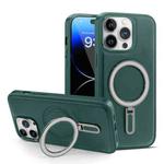 For iPhone 14 Pro MagSafe Magnetic Holder Phone Case(Green)