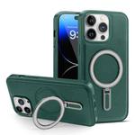 For iPhone 14 Pro Max MagSafe Magnetic Holder Phone Case(Green)