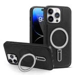 For iPhone 14 Pro Max MagSafe Magnetic Holder Phone Case(Black)