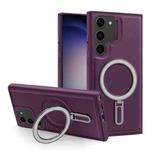For Samsung Galaxy S23+ 5G MagSafe Magnetic Holder Phone Case(Purple)
