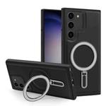 For Samsung Galaxy S23+ 5G MagSafe Magnetic Holder Phone Case(Black)