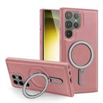 For Samsung Galaxy S23 Ultra 5G MagSafe Magnetic Holder Phone Case(Pink)