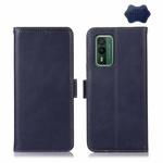 For Nokia XR21 Magnetic Crazy Horse Texture Genuine Leather RFID Phone Case(Blue)