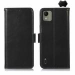 For Nokia C110 Magnetic Crazy Horse Texture Genuine Leather RFID Phone Case(Black)