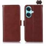 For OnePlus Nord CE3 5G Magnetic Crazy Horse Texture Genuine Leather RFID Phone Case(Brown)