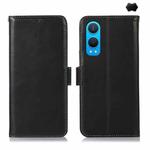 For OnePlus Nord CE4 Lite Magnetic Crazy Horse Texture Genuine Leather RFID Phone Case(Black)