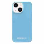 For iPhone 14 Painted Pattern PC Phone Case(Blue)