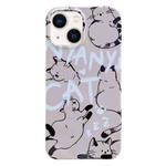 For iPhone 14 Painted Pattern PC Phone Case(CATs)