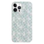 For iPhone 14 Pro Max Painted Pattern PC Phone Case(Tulip Bunny)