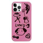 For iPhone 14 Pro Max Painted Pattern PC Phone Case(Lonely Dog)