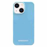 For iPhone 14 Plus Painted Pattern PC Phone Case(Blue)