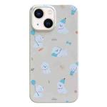 For iPhone 14 Plus Painted Pattern PC Phone Case(Milk Yellow Dog)
