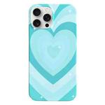 For iPhone 15 Pro Max Painted Pattern PC Phone Case(Green Love)