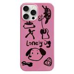 For iPhone 15 Pro Max Painted Pattern PC Phone Case(Lonely Dog)