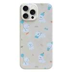 For iPhone 15 Pro Painted Pattern PC Phone Case(Milk Yellow Dog)