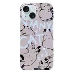 For iPhone 15 Painted Pattern PC Phone Case(CATs)