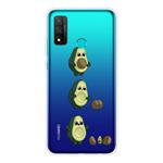 For Huawei P Smart 2020 Coloured Drawing Pattern Highly Transparent TPU Protective Case(Avocado)