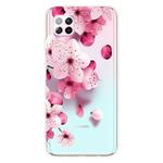 For Huawei P40 Lite Coloured Drawing Pattern Highly Transparent TPU Protective Case(Cherry Blossoms)