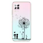 For Huawei P40 Lite Coloured Drawing Pattern Highly Transparent TPU Protective Case(Dandelion)