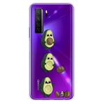 For Huawei P40 Lite 5G Coloured Drawing Pattern Highly Transparent TPU Protective Case(Avocado)