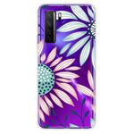 For Huawei P40 Lite 5G Coloured Drawing Pattern Highly Transparent TPU Protective Case(Flower)