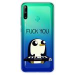 For Huawei P40 Lite E Coloured Drawing Pattern Highly Transparent TPU Protective Case(Penguin)