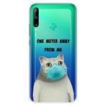 For Huawei P40 Lite E Coloured Drawing Pattern Highly Transparent TPU Protective Case(Mask Cat)