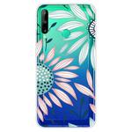 For Huawei P40 Lite E Coloured Drawing Pattern Highly Transparent TPU Protective Case(Flower)