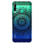 For Huawei P40 Lite E Coloured Drawing Pattern Highly Transparent TPU Protective Case(Mandala)