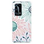 For Huawei P40 Pro+ Coloured Drawing Pattern Highly Transparent TPU Protective Case(Flower)