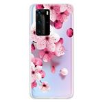 For Huawei P40 Pro Coloured Drawing Pattern Highly Transparent TPU Protective Case(Cherry Blossoms)
