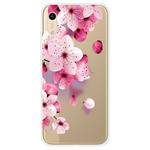 For Huawei Y5 (2019) Coloured Drawing Pattern Highly Transparent TPU Protective Case(Cherry Blossoms)