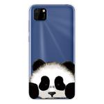 For Huawei Y5p (2020) Coloured Drawing Pattern Highly Transparent TPU Protective Case(Panda)