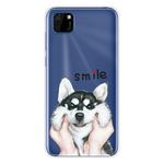 For Huawei Y5p (2020) Coloured Drawing Pattern Highly Transparent TPU Protective Case(Pinch Dog)