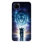 For Huawei Y5p (2020) Coloured Drawing Pattern Highly Transparent TPU Protective Case(Lion)