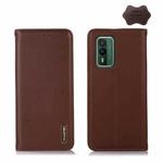 For Nokia XR21 KHAZNEH Nappa Top Layer Cowhide Leather Phone Case(Brown)