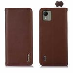 For Nokia C110 KHAZNEH Nappa Top Layer Cowhide Leather Phone Case(Brown)