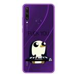 For Huawei Y6p (2020) Coloured Drawing Pattern Highly Transparent TPU Protective Case(Penguin)