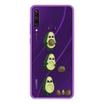 For Huawei Y6p (2020) Coloured Drawing Pattern Highly Transparent TPU Protective Case(Avocado)