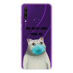 For Huawei Y6p (2020) Coloured Drawing Pattern Highly Transparent TPU Protective Case(Mask Cat)