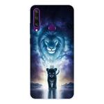 For Huawei Y6p (2020) Coloured Drawing Pattern Highly Transparent TPU Protective Case(Lion)