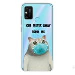 For Huawei Honor 9A Coloured Drawing Pattern Highly Transparent TPU Protective Case(Mask Cat)