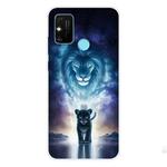 For Huawei Honor 9A Coloured Drawing Pattern Highly Transparent TPU Protective Case(Lion)