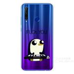 For Huawei Honor 20 Lite Coloured Drawing Pattern Highly Transparent TPU Protective Case(Penguin)