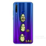 For Huawei Honor 20 Lite Coloured Drawing Pattern Highly Transparent TPU Protective Case(Avocado)