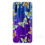 For Huawei Honor 20 Lite Coloured Drawing Pattern Highly Transparent TPU Protective Case(Golden Butterfly)
