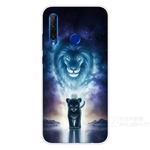 For Huawei Honor 20 Lite Coloured Drawing Pattern Highly Transparent TPU Protective Case(Lion)