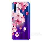 For Huawei Honor 20 Lite Coloured Drawing Pattern Highly Transparent TPU Protective Case(Cherry Blossoms)