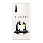 For Samsung Galaxy Note 10 Coloured Drawing Pattern Highly Transparent TPU Protective Case(Penguin)